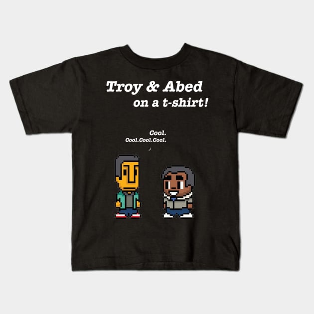 Troy and Abed · Community · TV show - black Kids T-Shirt by Uwaki